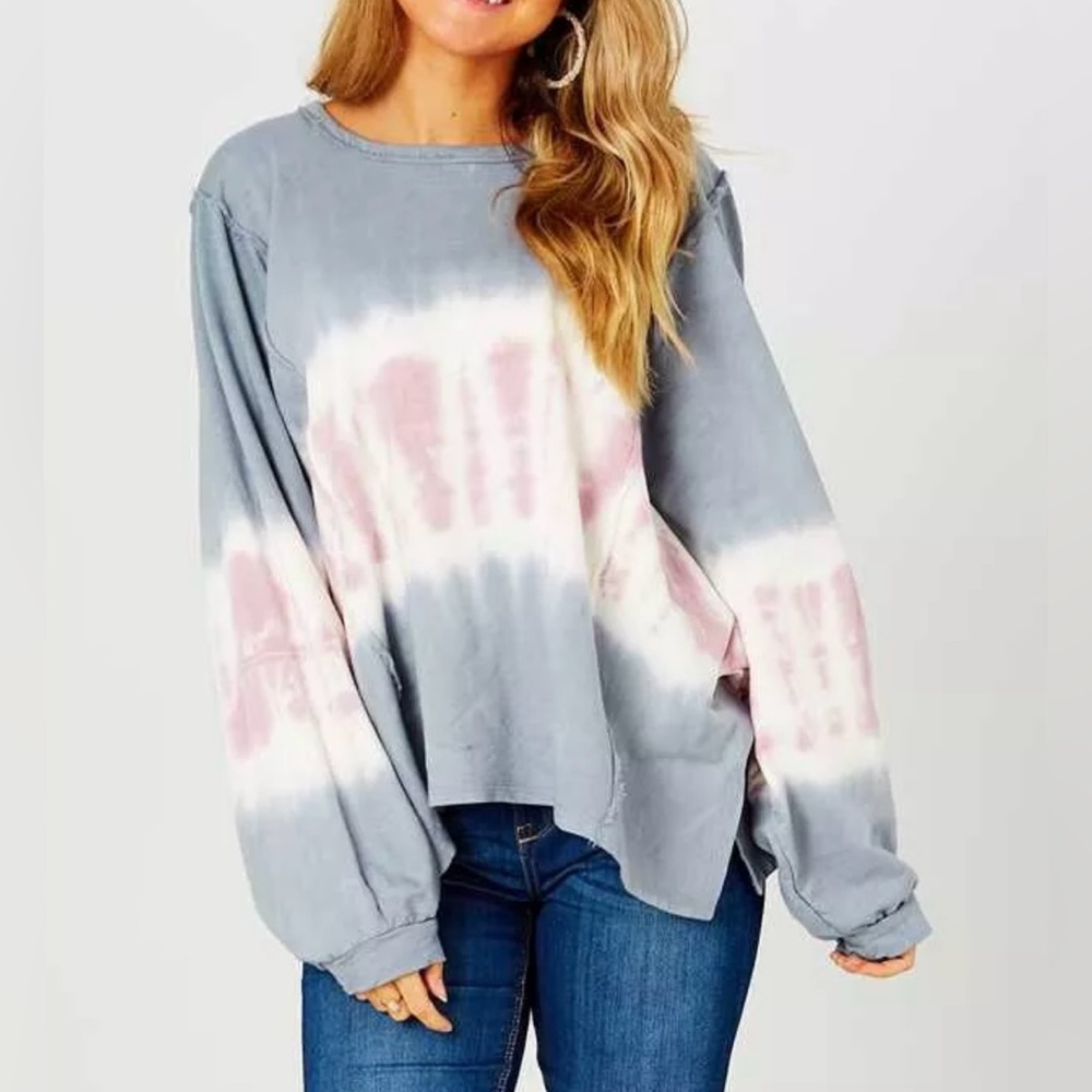 NWT Altar’d State Tie Dye Oversized Crewneck - Picture 1 of 12